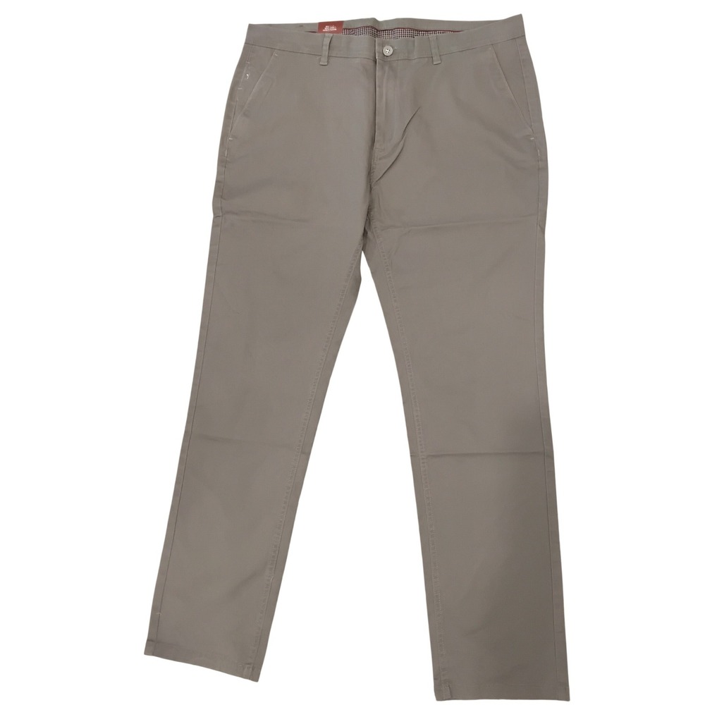 Aiopeson Premium Goods Mens Chino Pants Gray Khaki Stretch Cotton Size 38 NWT